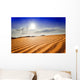 Sun Under Red Sand Dunes. Wall Mural