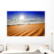 Sun Under Red Sand Dunes. Wall Mural