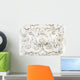 White Thai Art Stucco Wall Mural