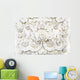 White Thai Art Stucco Wall Mural