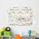 White Thai Art Stucco Wall Mural