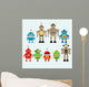 Robots vector set Wall Decal