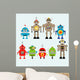 Robots vector set Wall Decal