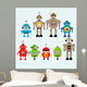 Robots vector set Wall Decal