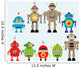 Robots vector set Wall Decal