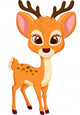 Cute deer cartoon Wall Decal