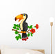Cute Toucan Bird Cartoon Wall Decal