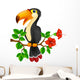 Cute toucan bird cartoon Wall Decal