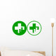 Green Veterinary Icons Wall Decal