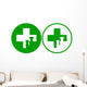 green veterinary icons Wall Decal