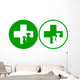 green veterinary icons Wall Decal
