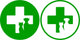 green veterinary icons Wall Decal