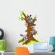 Group Raccoons Dominating Old Wall Decal