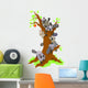 Group Raccoons Dominating Old Wall Decal