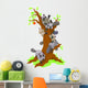 Group Raccoons Dominating Old Wall Decal
