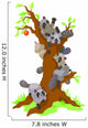 Group Raccoons Dominating Old Wall Decal