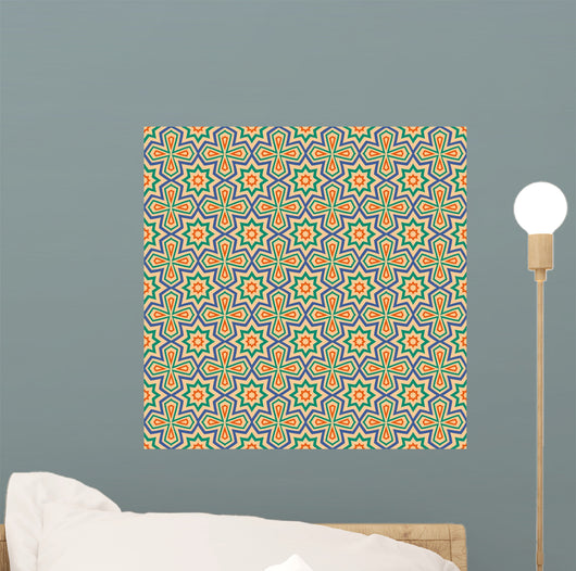 Seamless background with Arabic or Islamic ornaments style patte Wall Mural