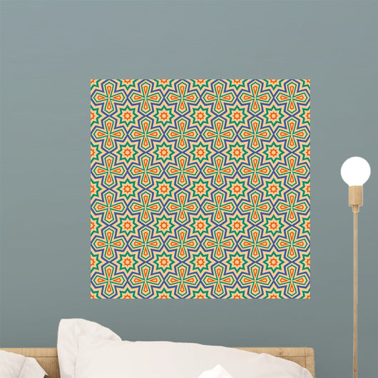 Seamless background with Arabic or Islamic ornaments style patte Wall Mural
