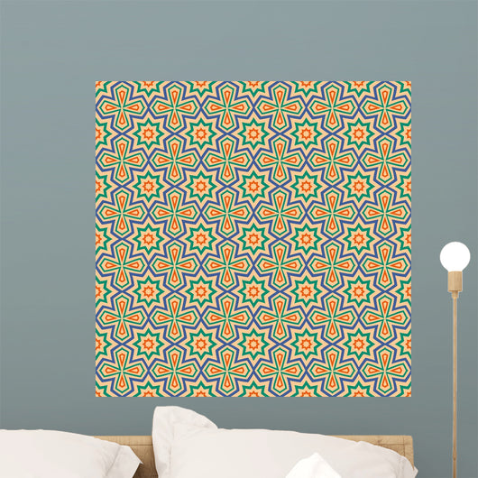 Seamless background with Arabic or Islamic ornaments style patte Wall Mural