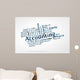 Accounting word cloud with data sheet background Wall Decal