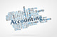 Accounting word cloud with data sheet background Wall Decal