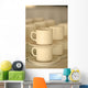 stacked coffee cups Wall Mural