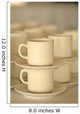stacked coffee cups Wall Mural