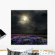 Lavender Field in the Moonlight Wall Mural