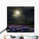 Lavender Field in the Moonlight Wall Mural
