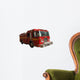 Fire Engine Isolated on White Wall Decal