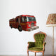 Fire Engine Isolated on White Wall Decal
