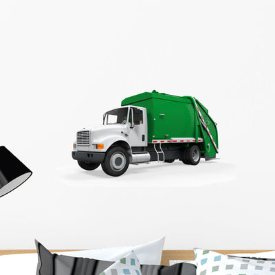 Garbage Truck shown on a wall