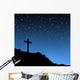 Cross Under Stars Wall Mural