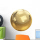 Golden disco ball on white isolated with clipping path Wall Decal