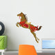 The Jumping horse which wearing Japanese retro costume Wall Decal