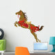 The Jumping horse which wearing Japanese retro costume Wall Decal