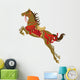 The Jumping horse which wearing Japanese retro costume Wall Decal