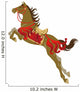 The Jumping horse which wearing Japanese retro costume Wall Decal