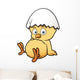 Vector illustration of little chicken Wall Decal