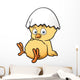 Vector illustration of little chicken Wall Decal