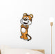 Vector Illustration Tiger Cartoon Wall Decal