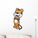 Vector illustration of Tiger cartoon Wall Decal