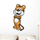 Vector illustration of Tiger cartoon Wall Decal