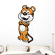Vector illustration of Tiger cartoon Wall Decal
