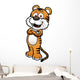 Vector illustration of Tiger cartoon Wall Decal