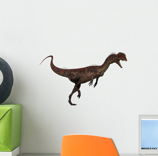 Dilophosaurus on White Wall Decal