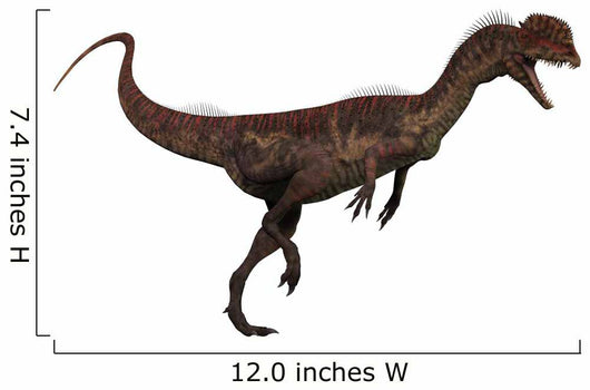 Dilophosaurus on White Wall Decal