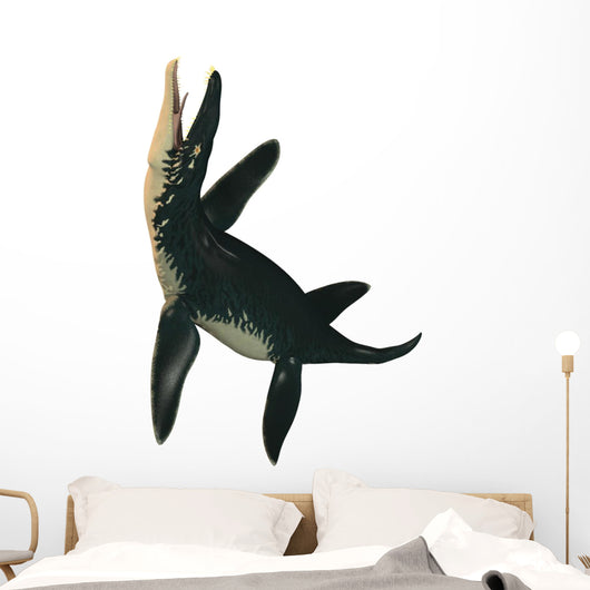 Liopleurodon on White Wall Decal