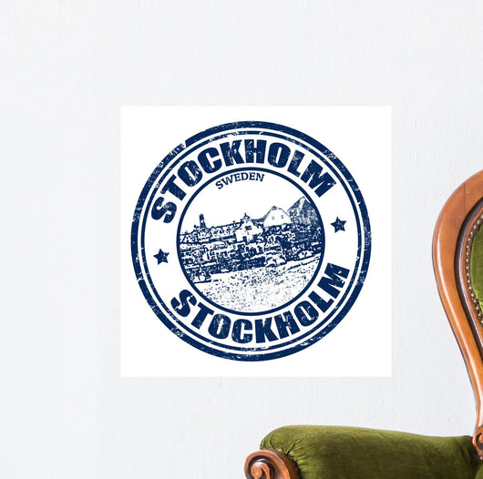 Stockholm Stamp Wall Decal