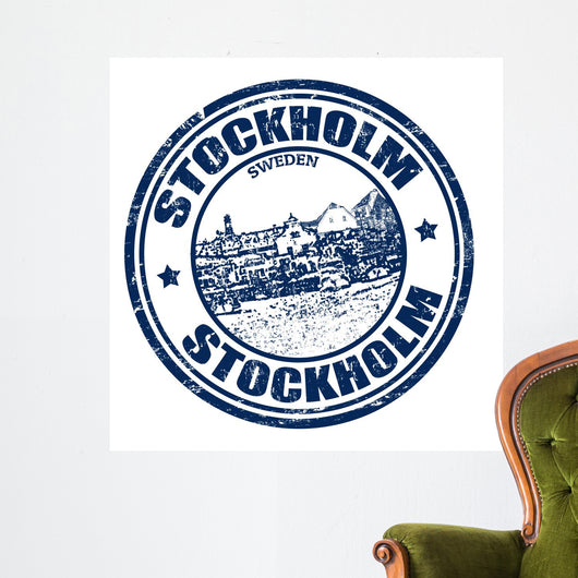 Stockholm Stamp Wall Decal